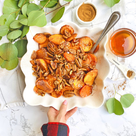 Honey Candied Yams with Pecans