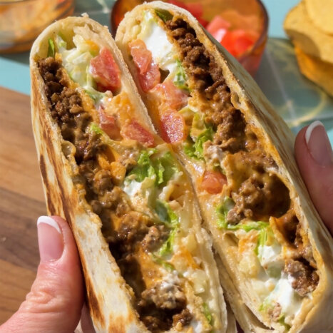 Crunch Wrap With Hot Honey