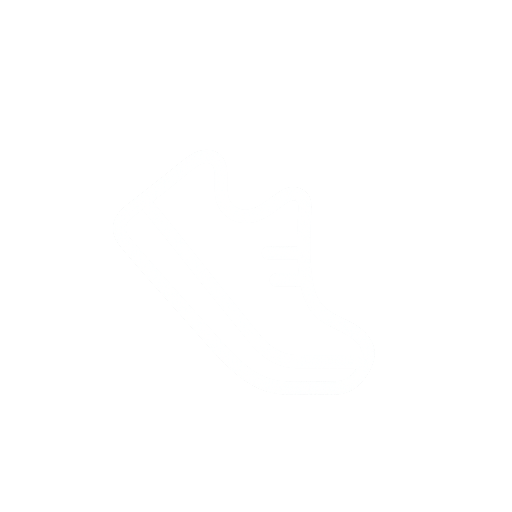 White tennis shoe icon.