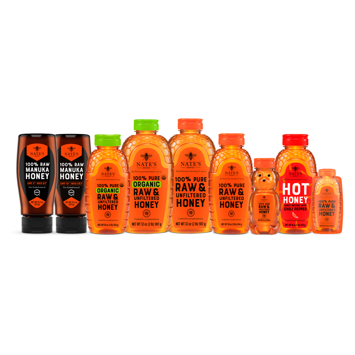 Nate's Honey product portfolio.