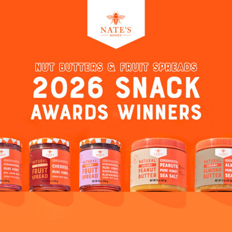 Nate’s Honey Nut Butters and Fruit Spreads Selected as a Good Housekeeping 2026 Snack Awards Winner