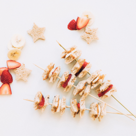 Honey Peanut Butter Sandwich Skewers