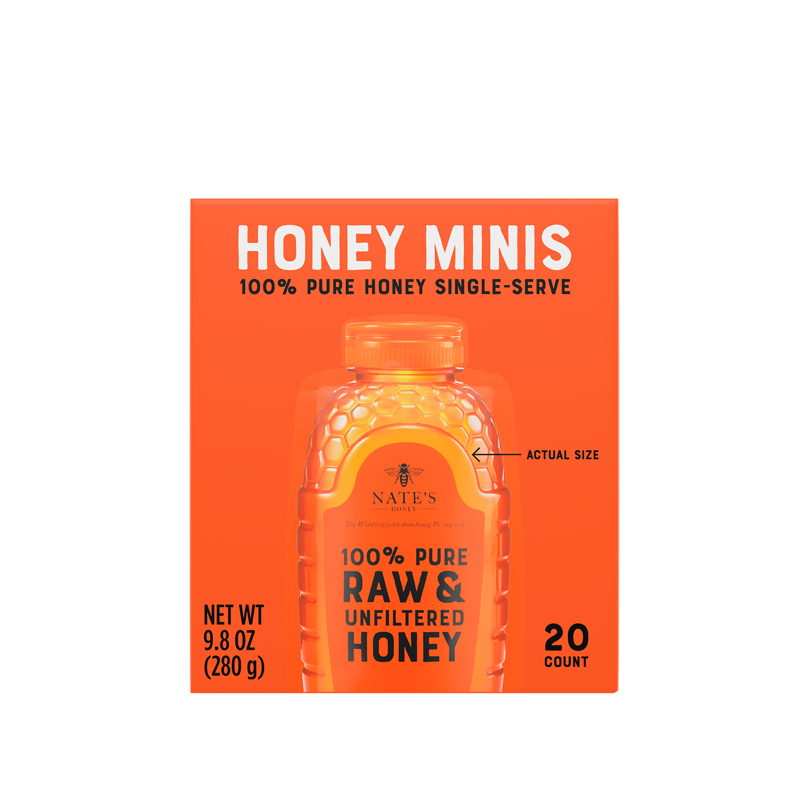 Honey minis front of box.