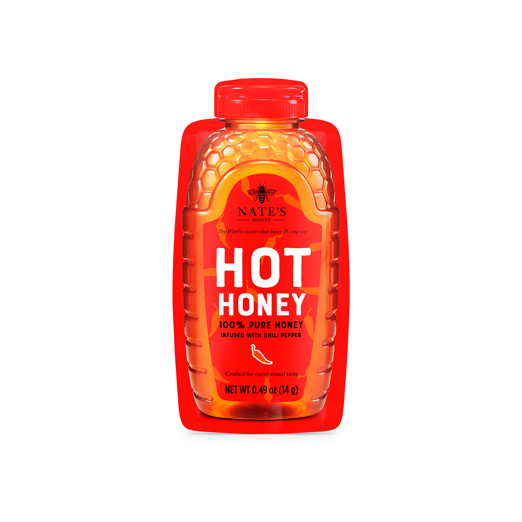 Hot honey mini packet front.