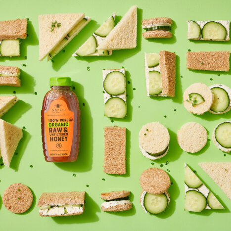 Cucumber Tea Sandwiches with Honey Cream Cheese