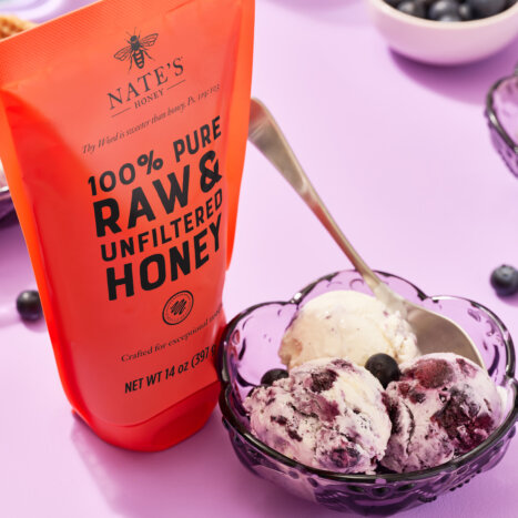 Blueberry No-Churn Ice Cream