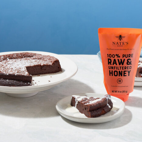 Flourless Chocolate Cake with Honey Sauce