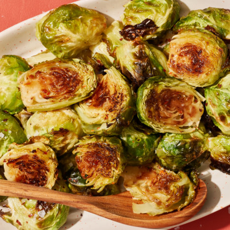 Crispy Brussels Sprouts with Hot Honey Glaze