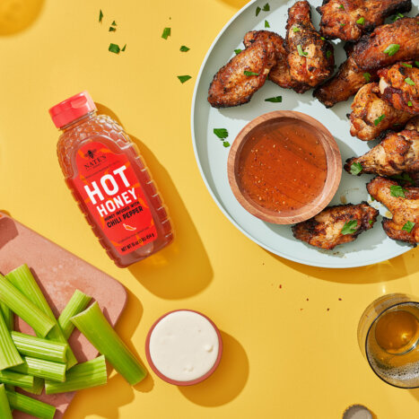 Hot Honey Glazed Chicken Wings