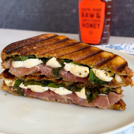 Honey Prosciutto Basil Panini