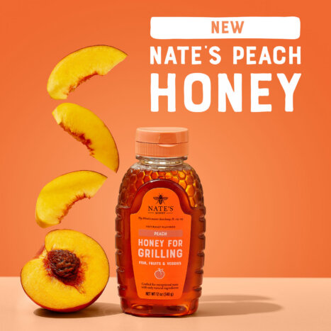 Brush. Sizzle. Drizzle. Peach Honey Is Here.