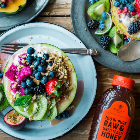 Mini Melon & Yogurt Breakfast Bowls