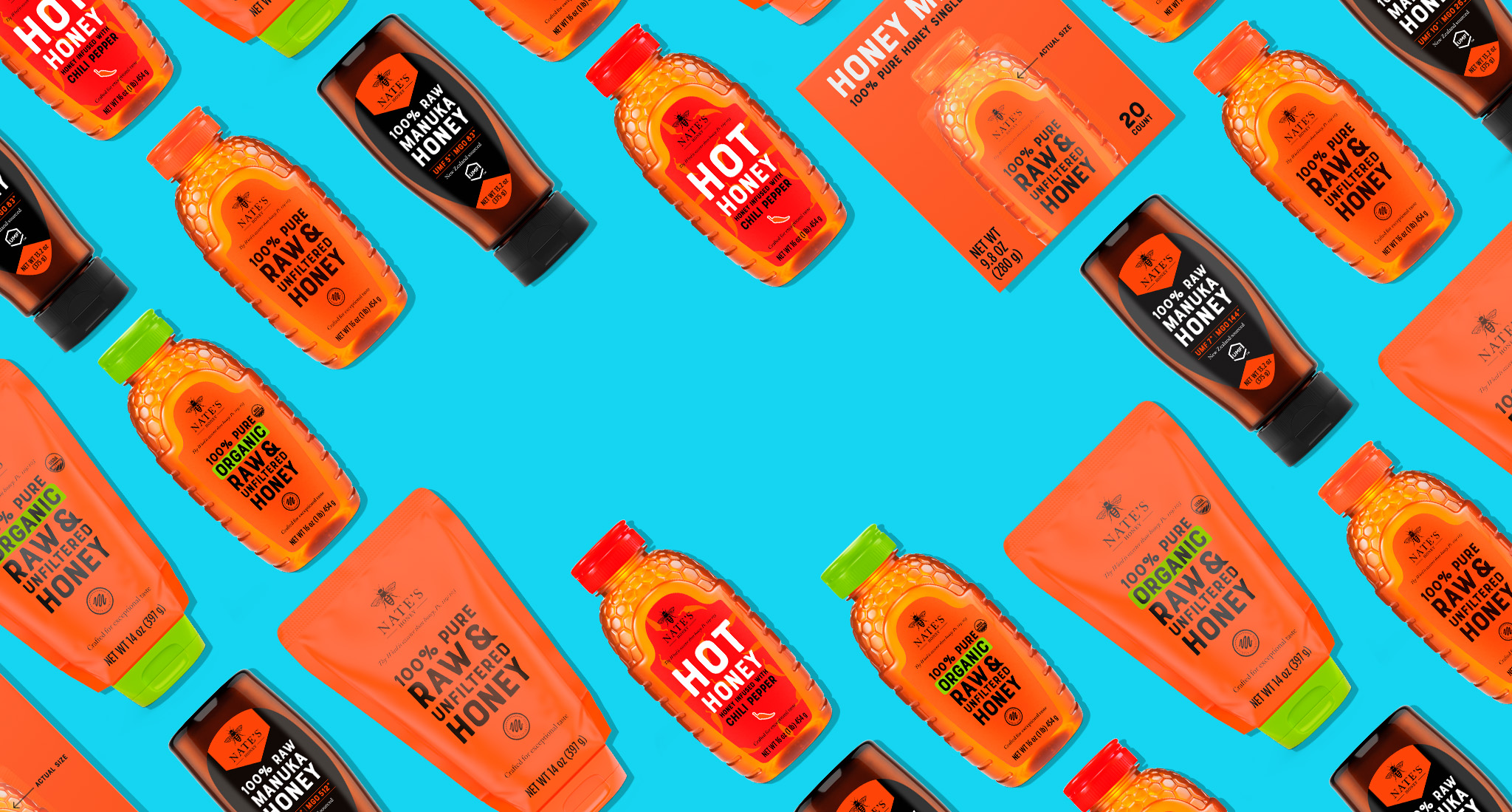 Collage of Nature Nate's Honey