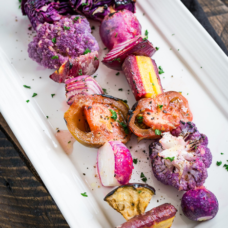 Purple Veggie Grilled Skewers
