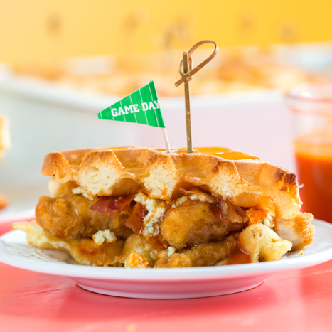 Texas Chicken Waffle Tailgating Sandwiches