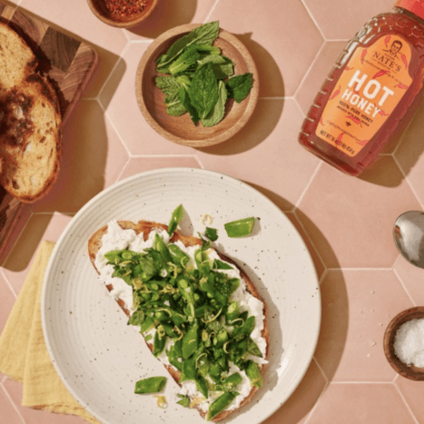 Snap Pea Burrata Toast