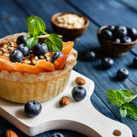 Blueberry Buckle Tarts with Apricot
