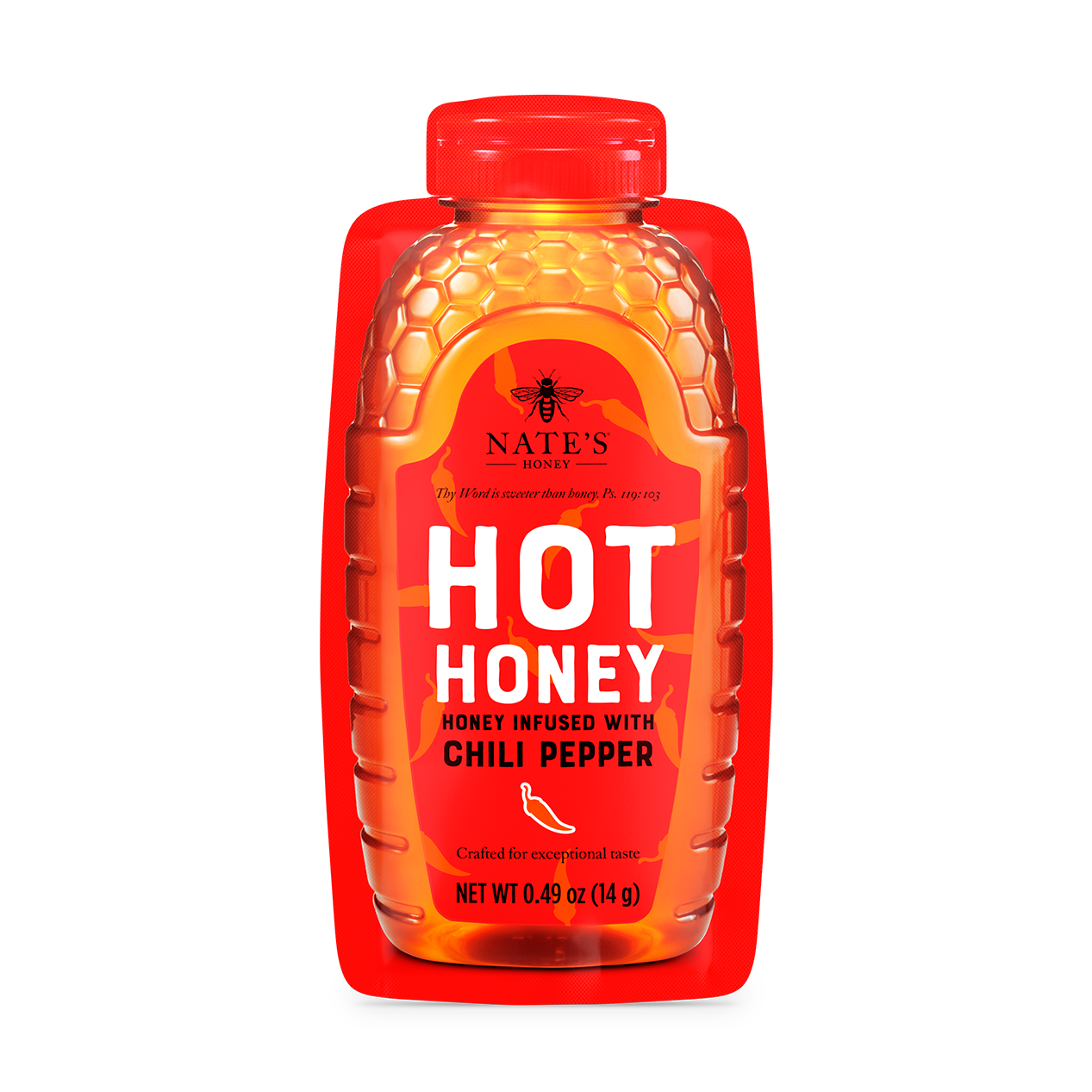 Hot honey mini packet front.