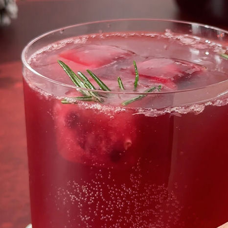 close up of glass of margarita punch